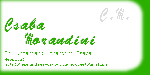 csaba morandini business card